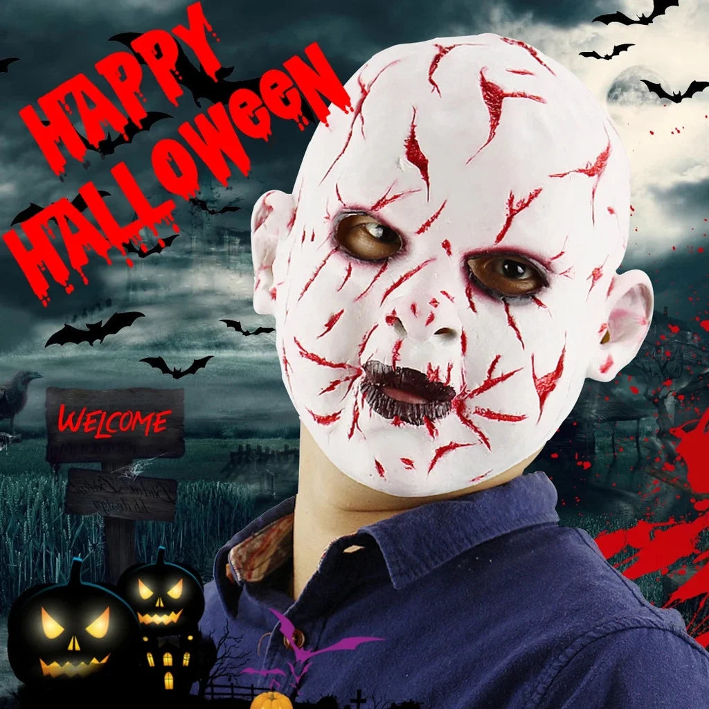 Scary Creepy Halloween Face Masquerade Horror Ghost Doll E5861