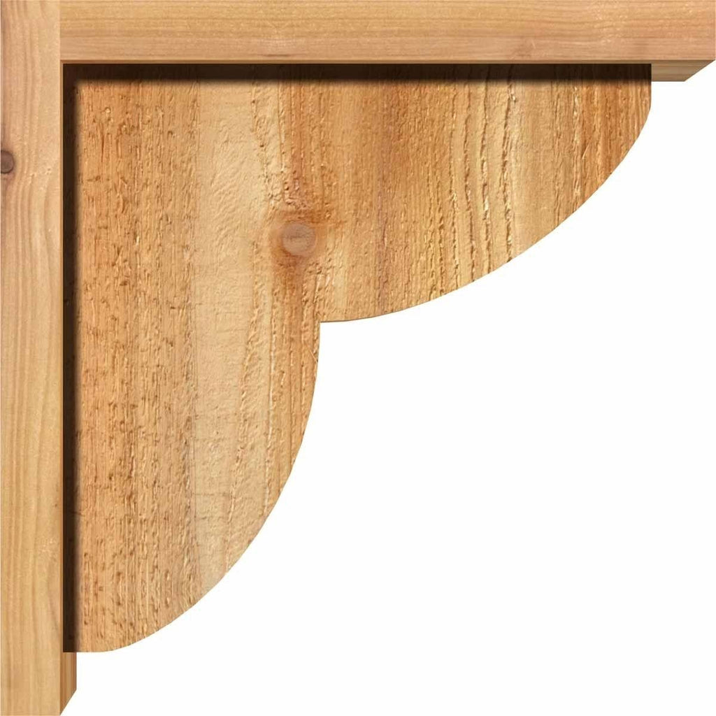Rough Sawn Corbel with Backplate, Western Red Cedar J5246