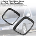 2x Caddy Wing Mirror Cover Door Trim Ring Bezel Cap for VW Transporter T5 T24268