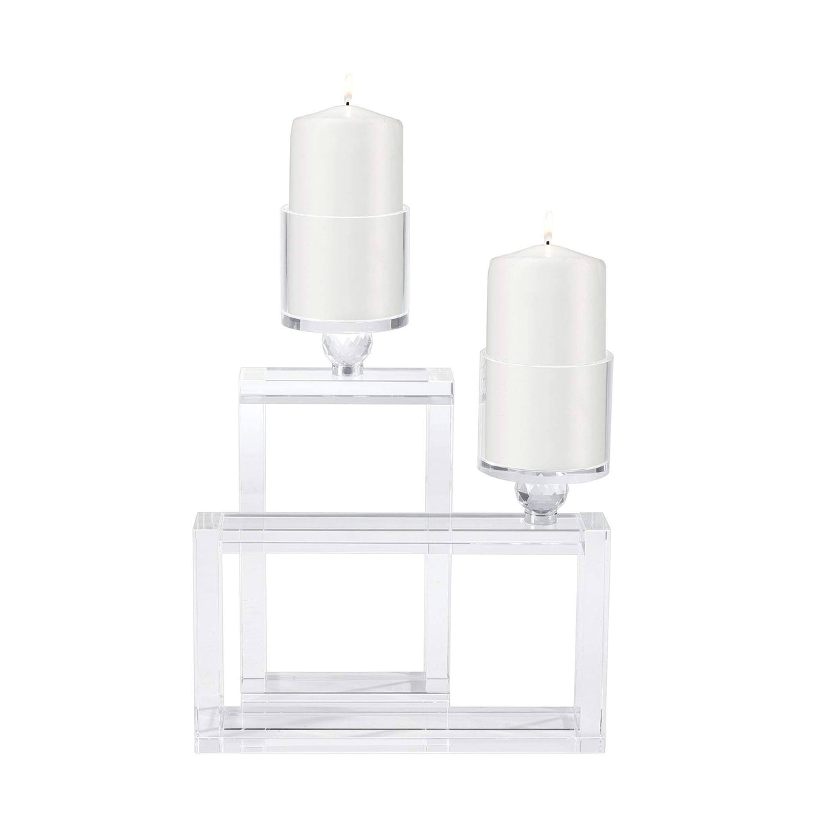 Clear Cubic Candle Holder P52869