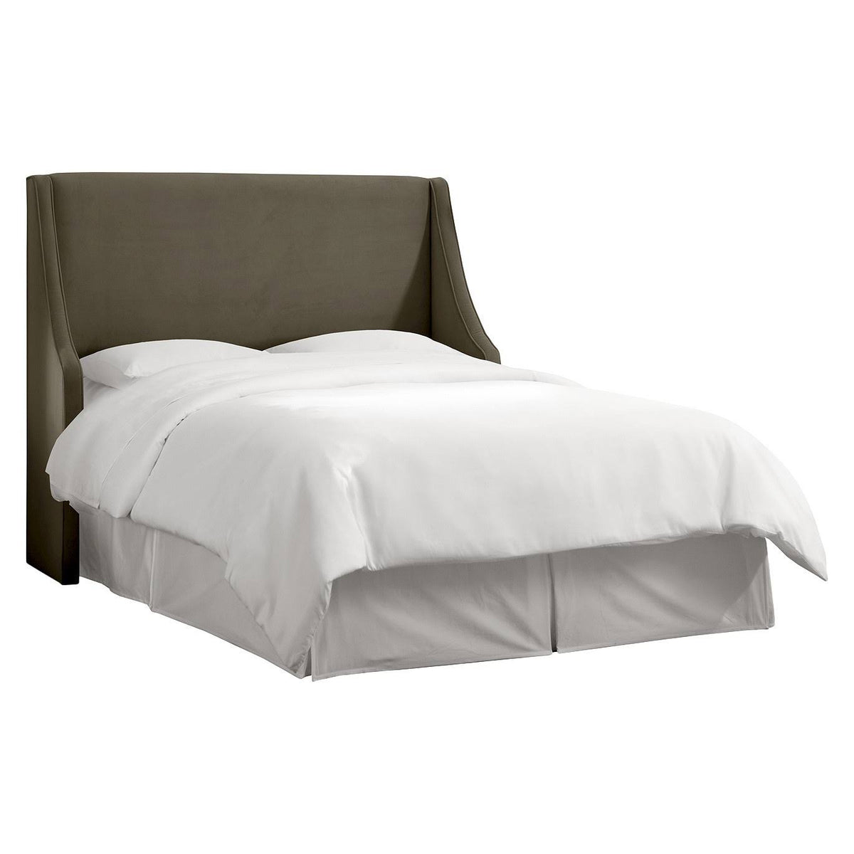 California King Velvet Wingback Headboard E22986