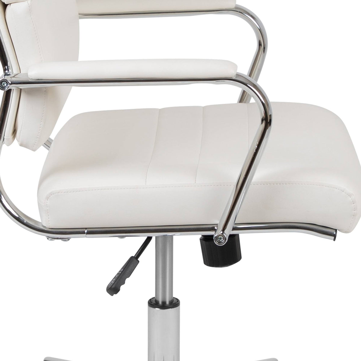 White LeatherSoft High Back Executive Swivel Office Chair P504
