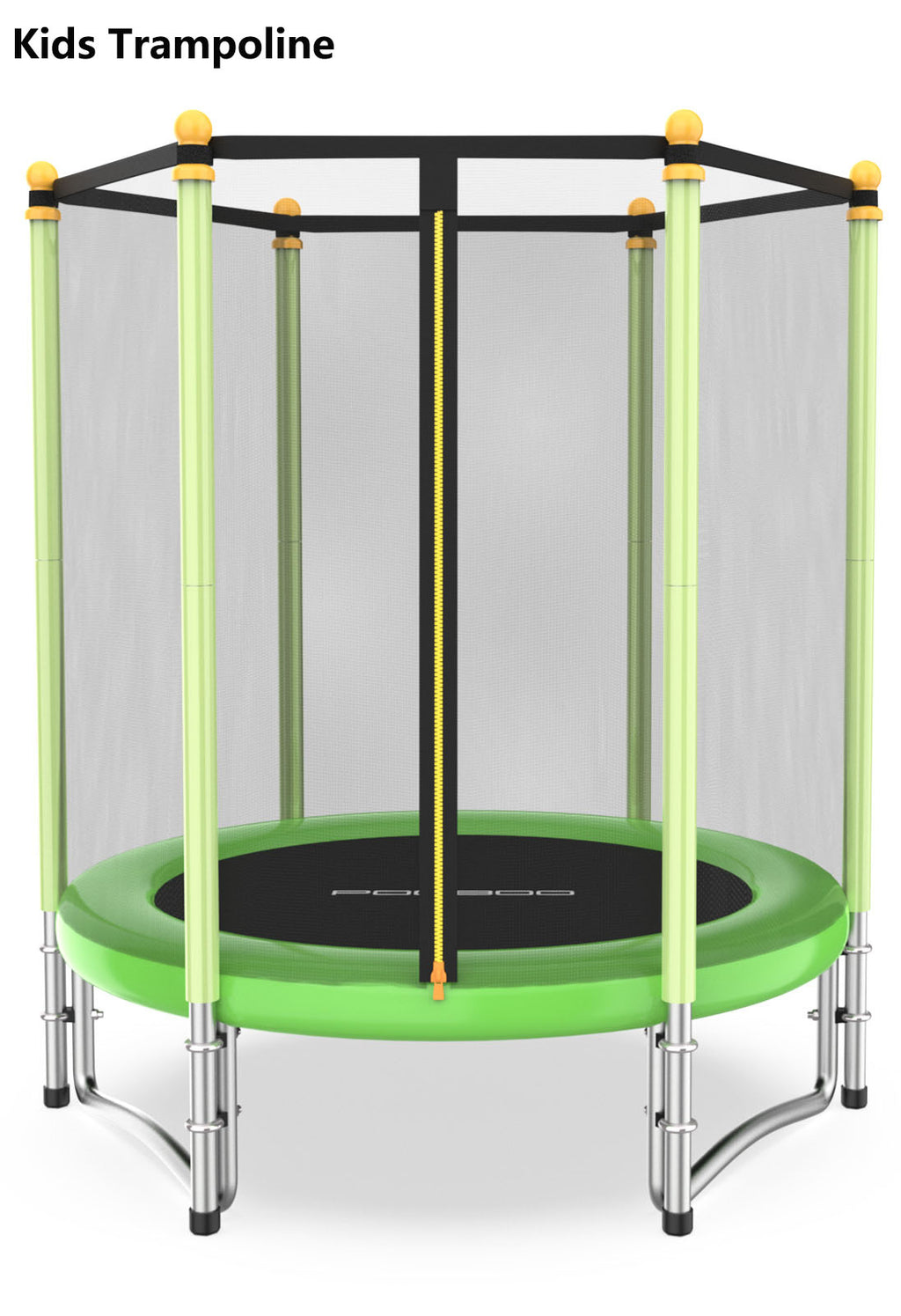 55" Kids Trampoline with Safety Enclosure Net C72555