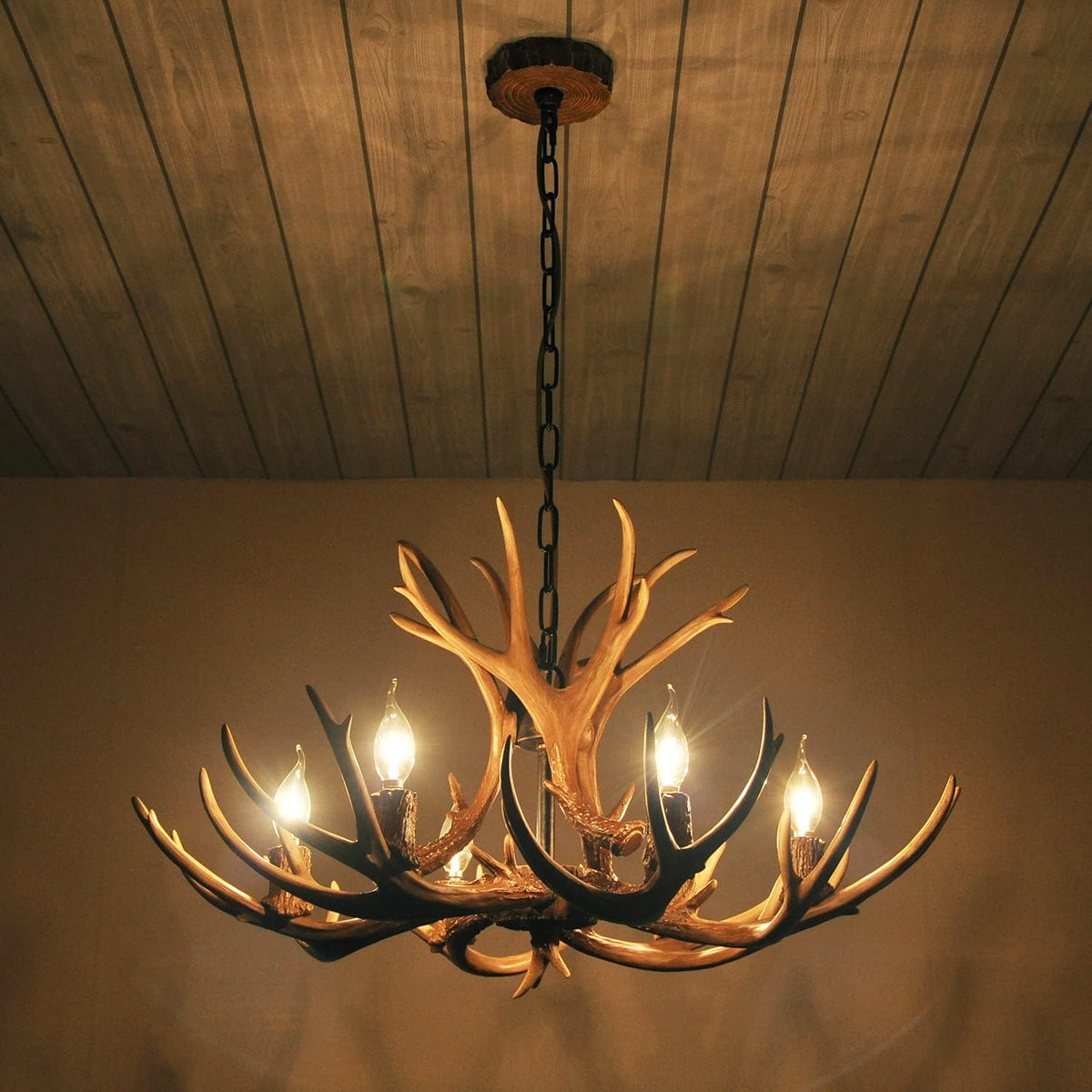 Antler Chandelier 6 Light Deer Horn Ceiling Light N2223