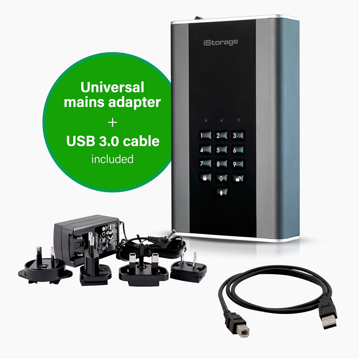 12TB USB 3.1 Secure Encrypted Desktop Hard Drive P524274