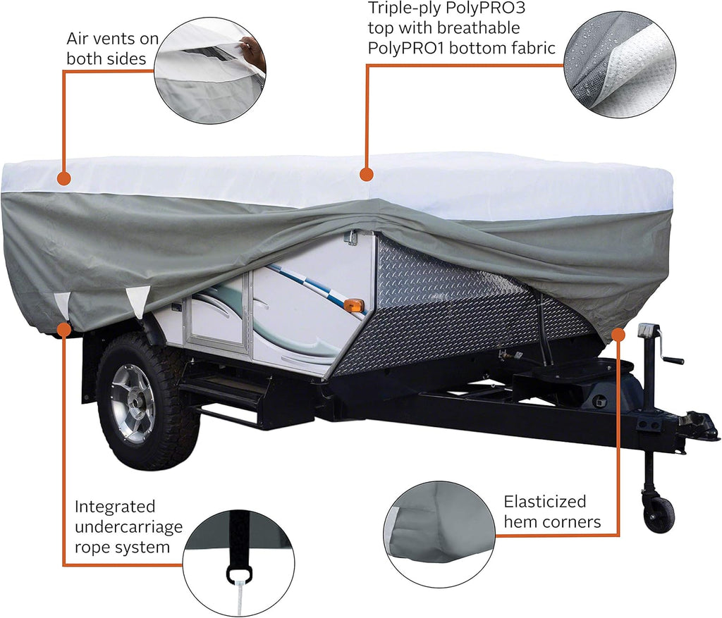 Grey Pop-Up Camper Trailer Cover U2017