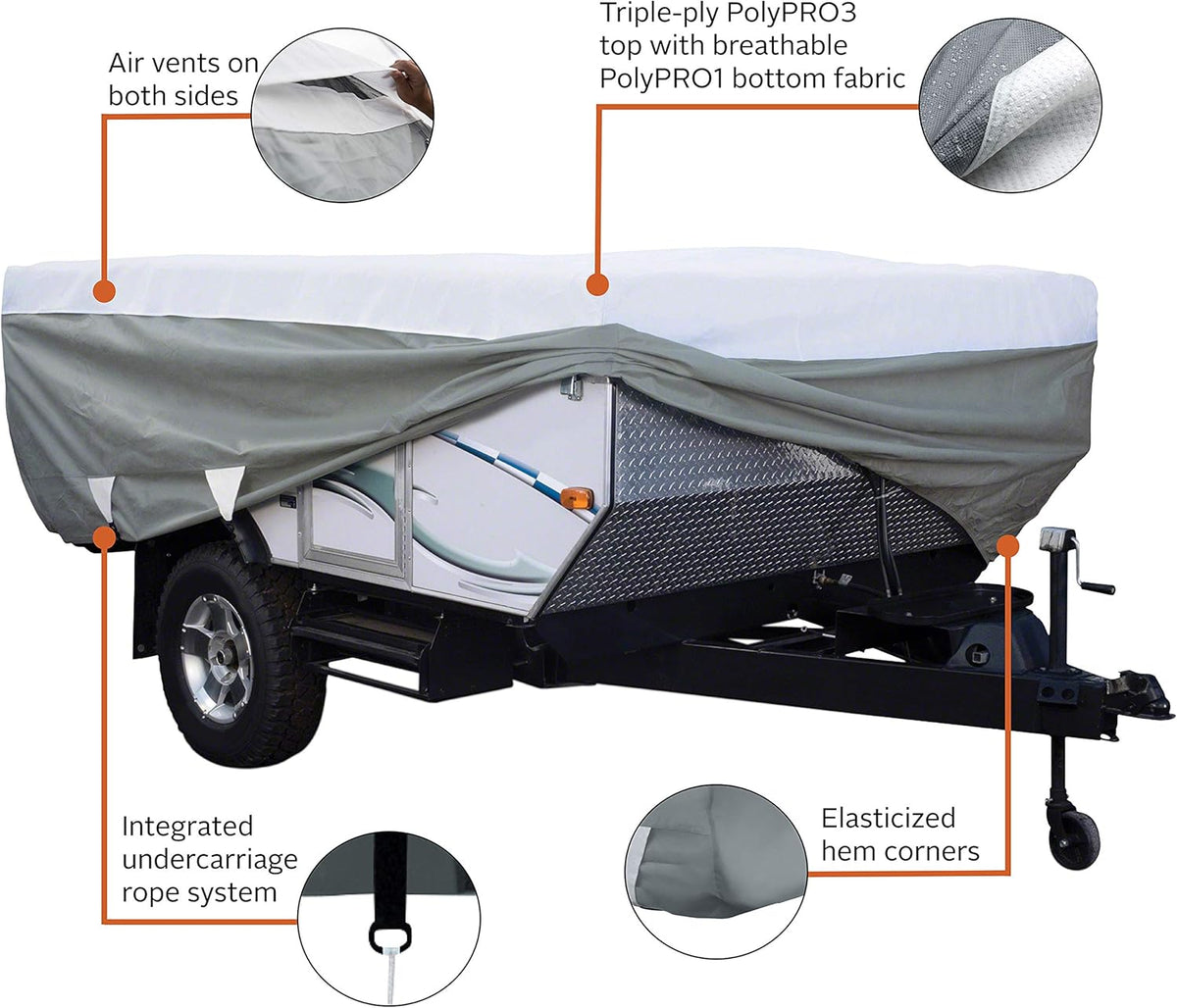 Grey Pop-Up Camper Trailer Cover U2017