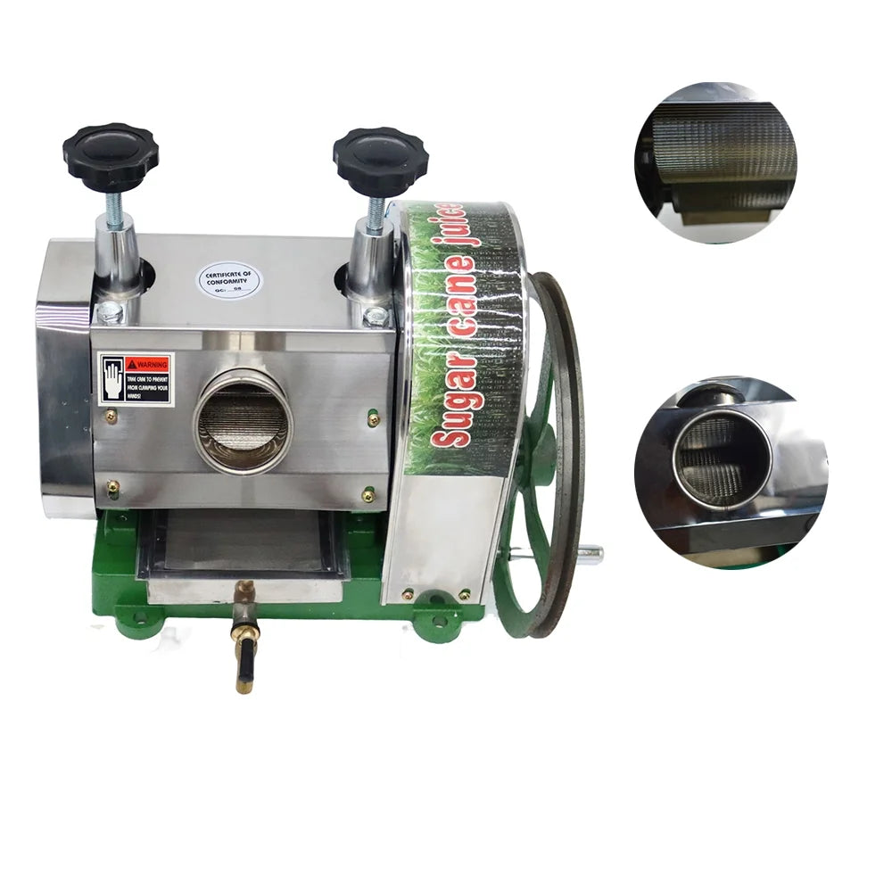 Manual Sugarcane Juice Machine 3 Rollers Sugar Cane Juicer with Handwheel and Two Knives K5240