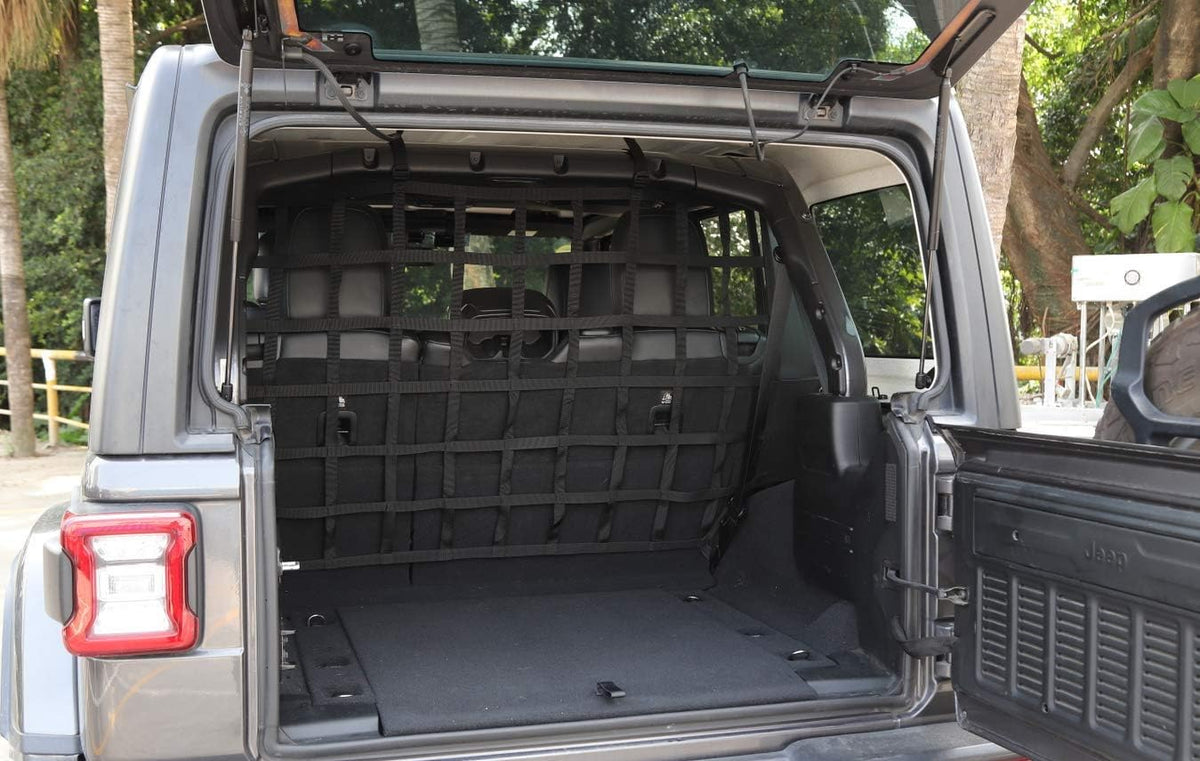 Car Trunk Isolation Net, Cargo Net for Jeep Wrangler JK and JL, JT 2007-2021 Pack of 2 B5497