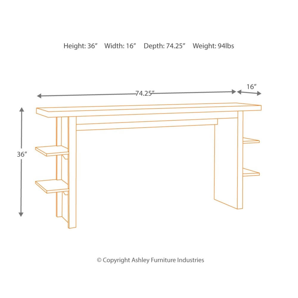 Dark Gray Long Counter Table H41642