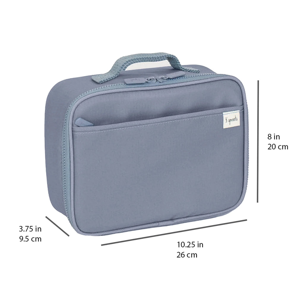 Blue Insulated Recycled Fabric Lunch Bag Q70575