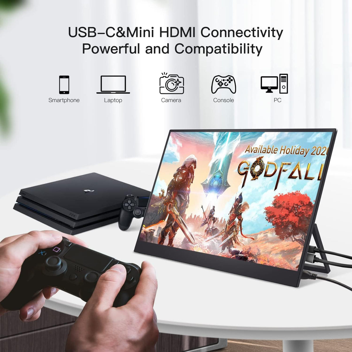 15.6" Portable Touchscreen Monitor with Kickstand 1080P Mini HDMI M788