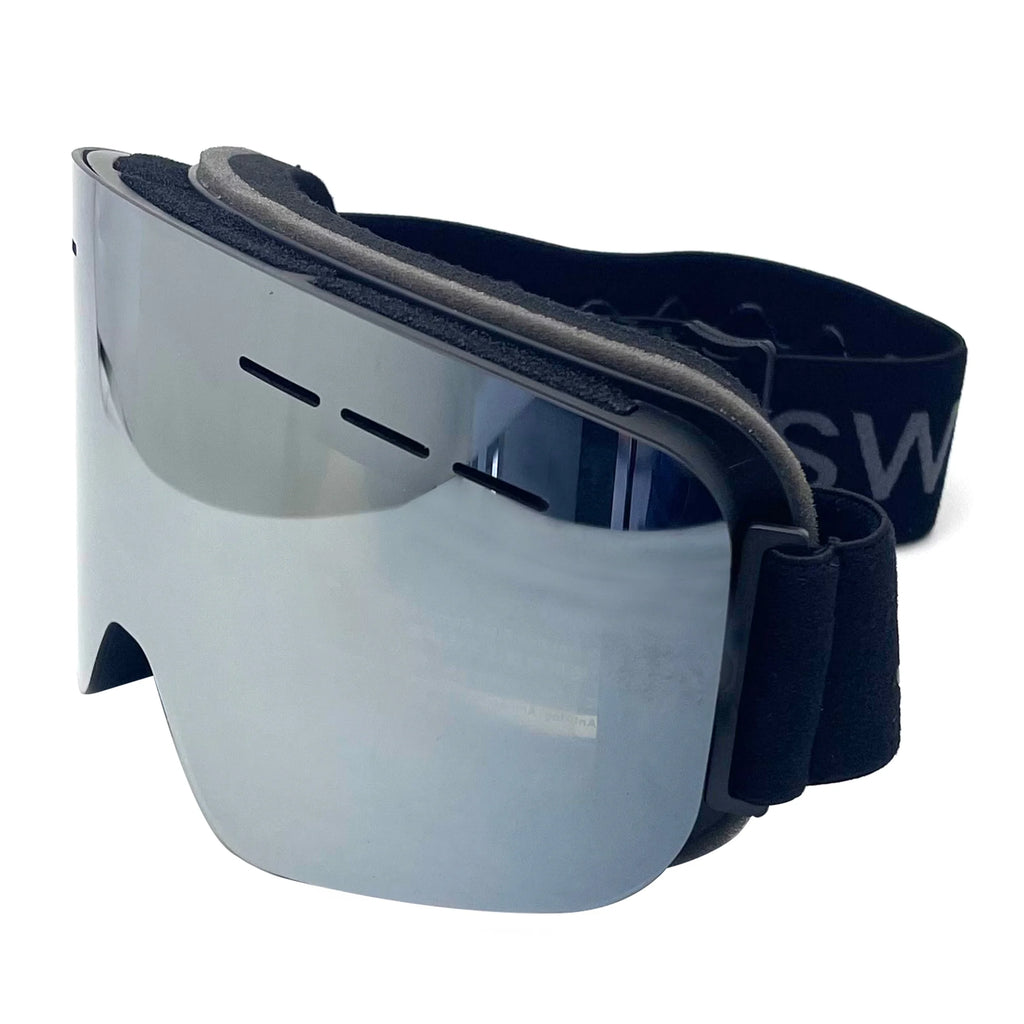 Rimless Ski Goggle Black Strap C7768