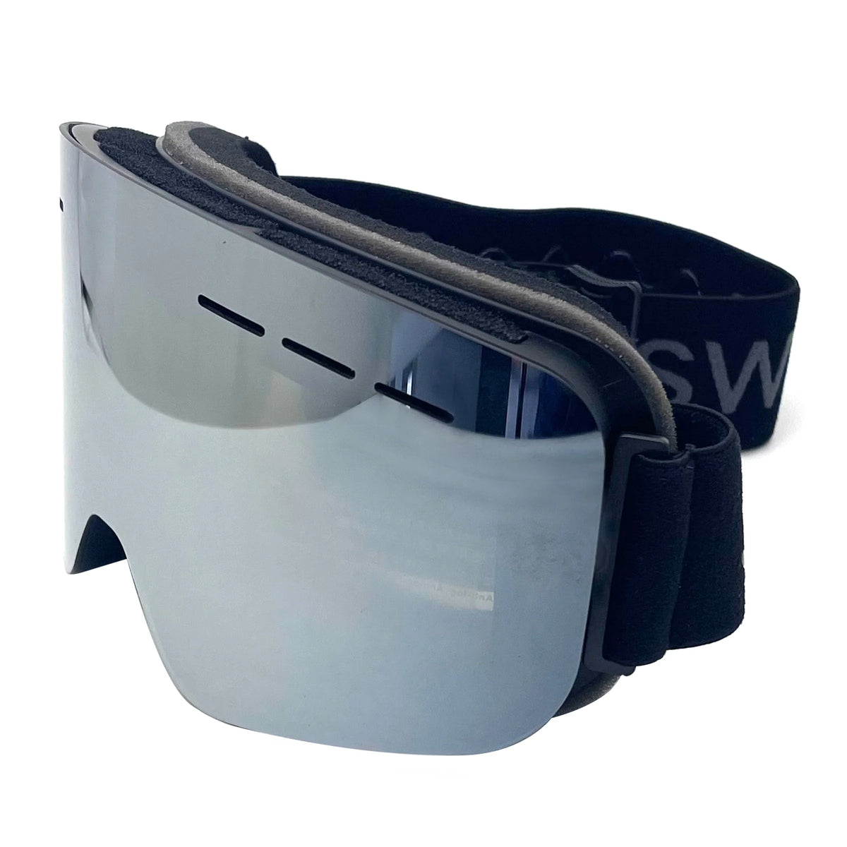 Rimless Ski Goggle Black Strap C7768