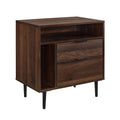 Dark Walnut Storage Side Table U649