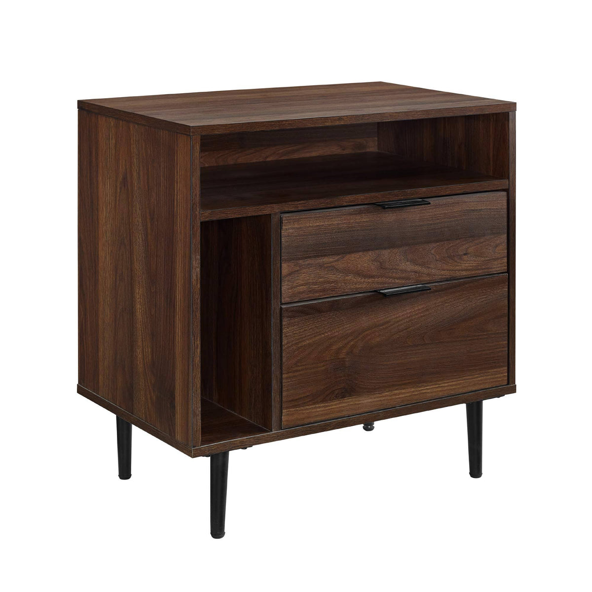 Dark Walnut Storage Side Table U649