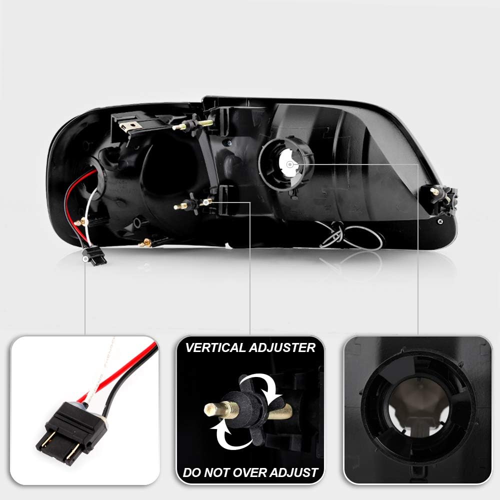 Smoked LED Strip DRL Headlights and LED Corner Lights A3541