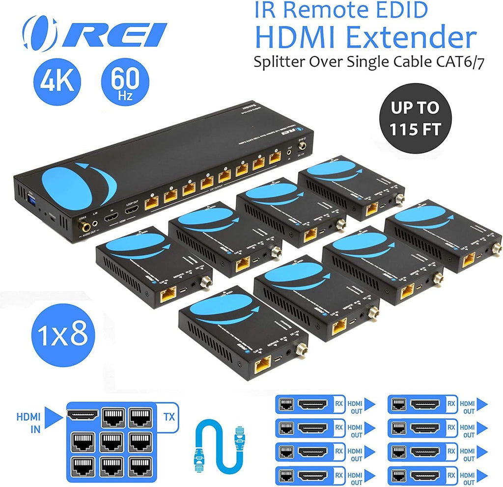 4K 4x4 HDMI Extender Matrix with HDR Switcher & IR Control, RS-232 Z528609