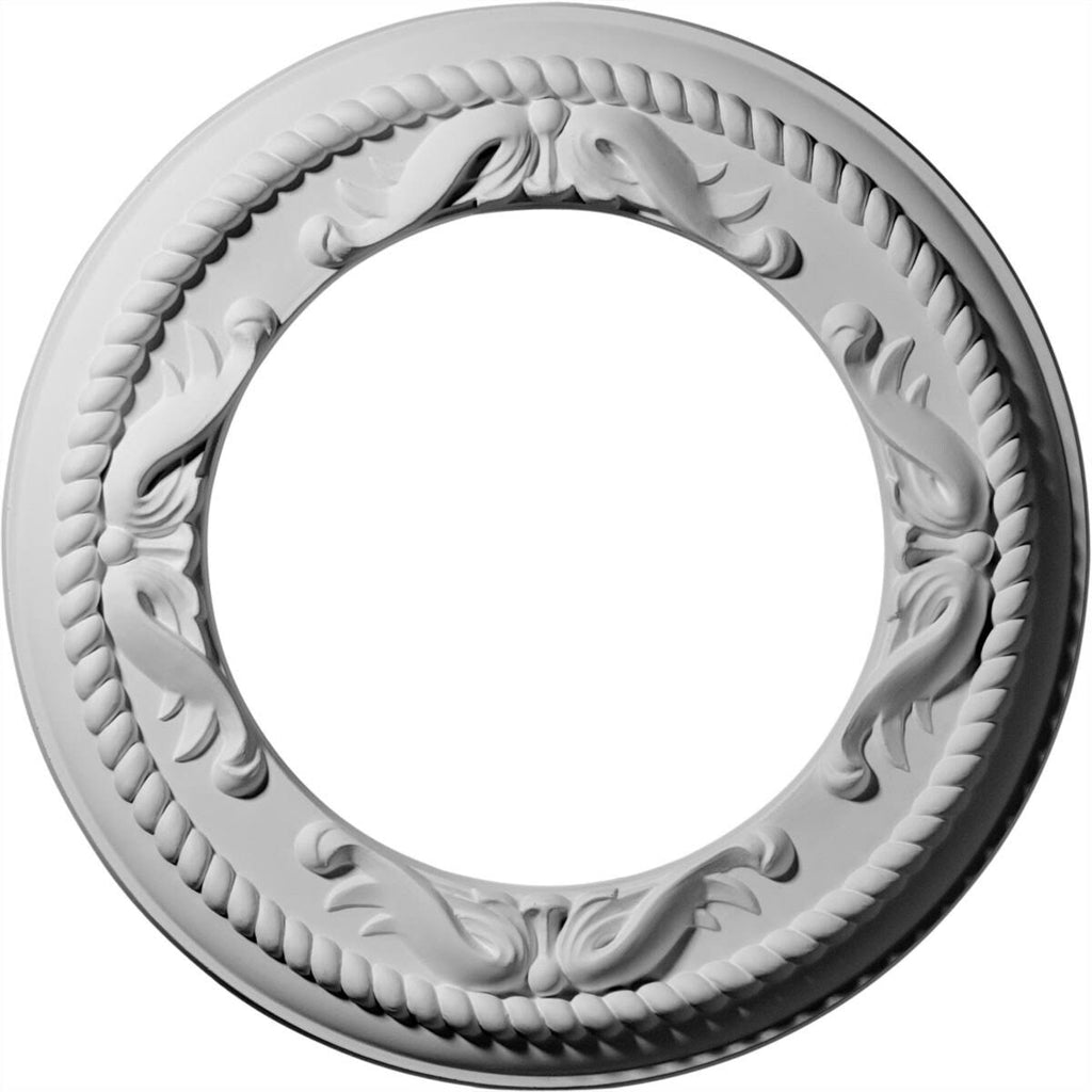 Roped Medway Ceiling Medallion, Hand-Painted Ultra Pure White Q6271