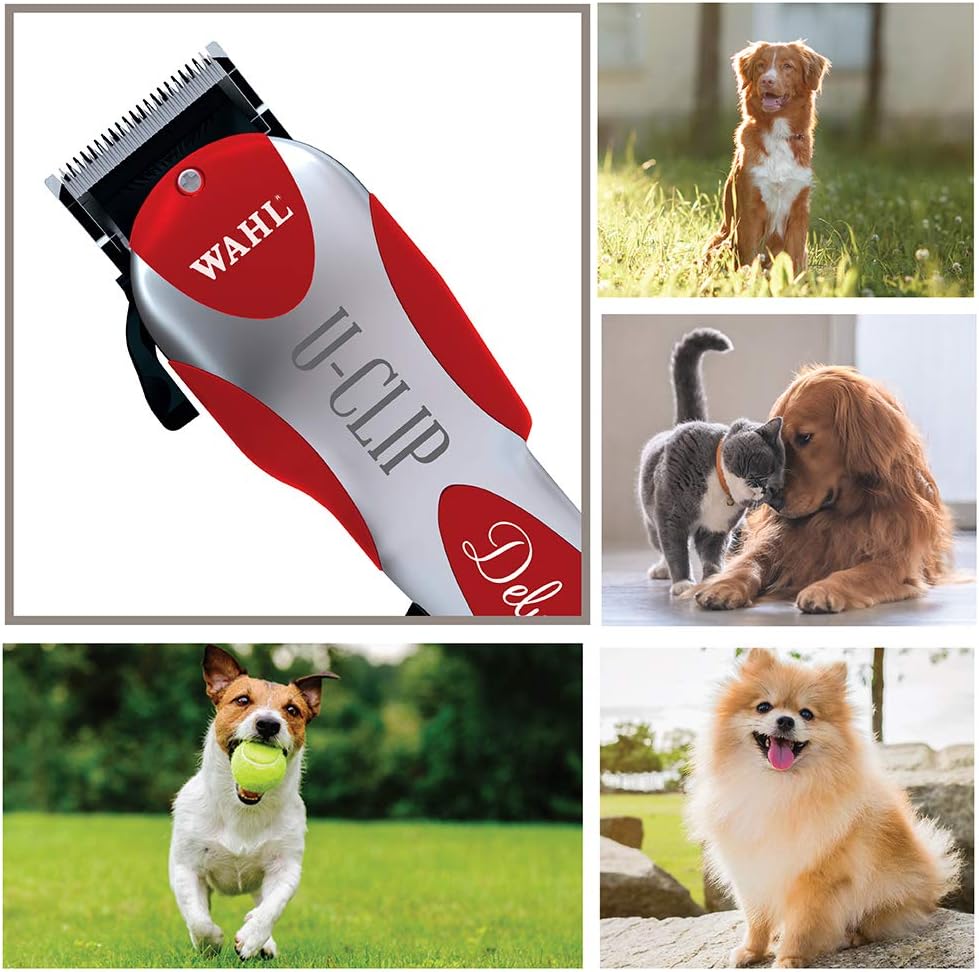 Red and Chrome Pet Clipper and Grooming Kit Z664