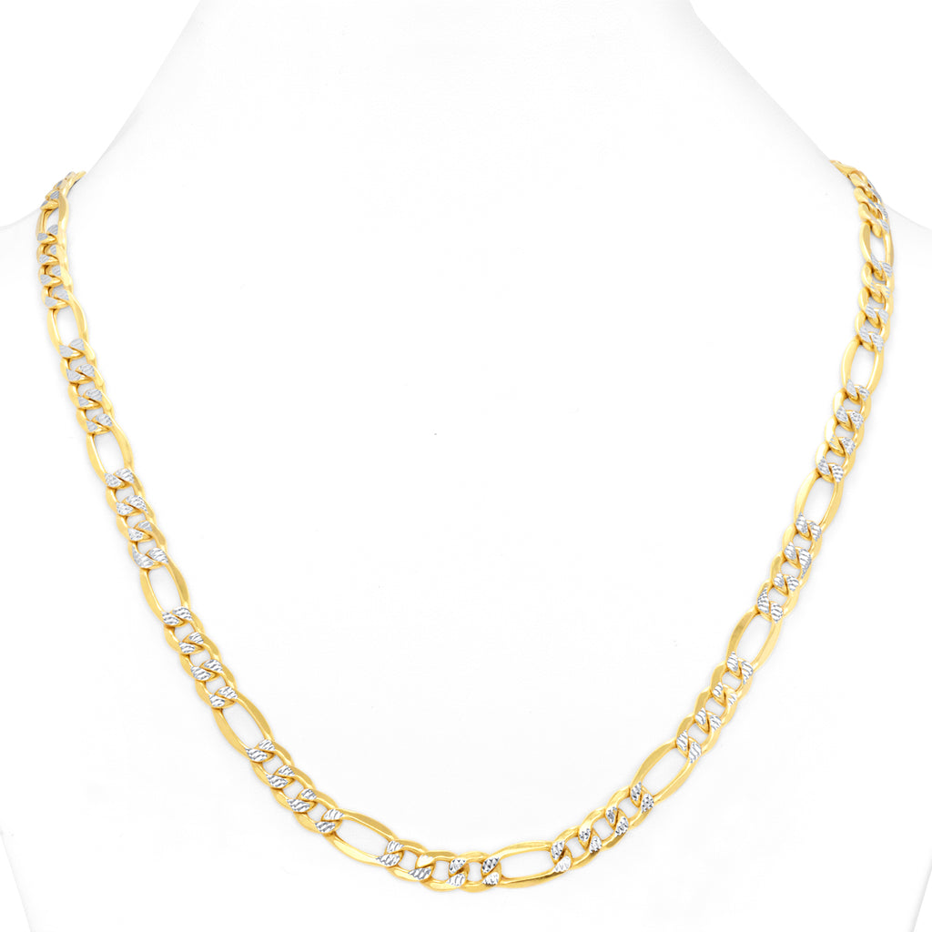 14k Yellow Gold Solid 8.5mm Figaro Chain Necklace 20" - 30" B3177
