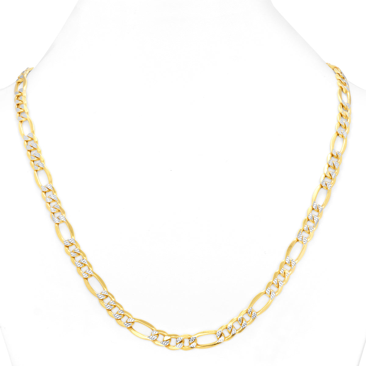 14k Yellow Gold Solid 8.5mm Figaro Chain Necklace 20" - 30" B3177
