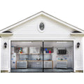 Magnetic Garage Door Screen 9x7ft with Heavy Duty Mesh Curtain I14766