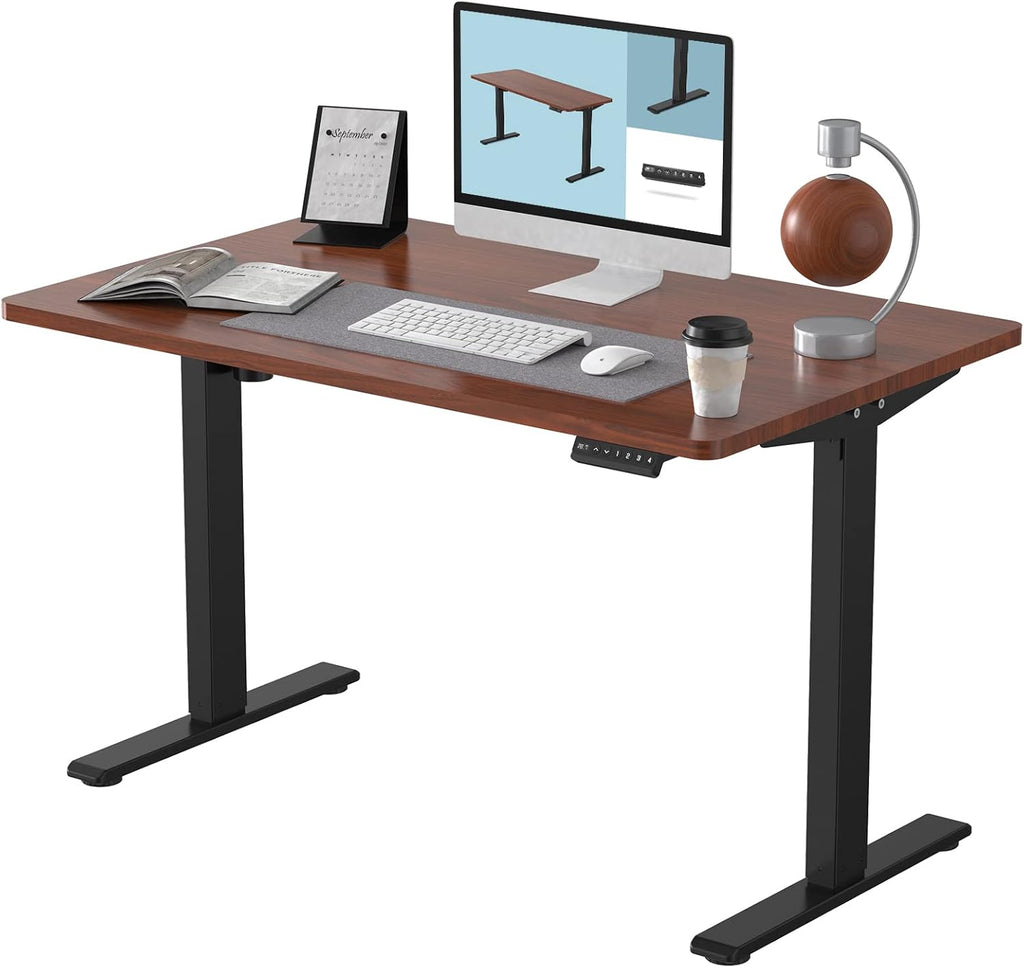 Electric Height Adjustable Desk 55 x 28 Inches White Top O48206