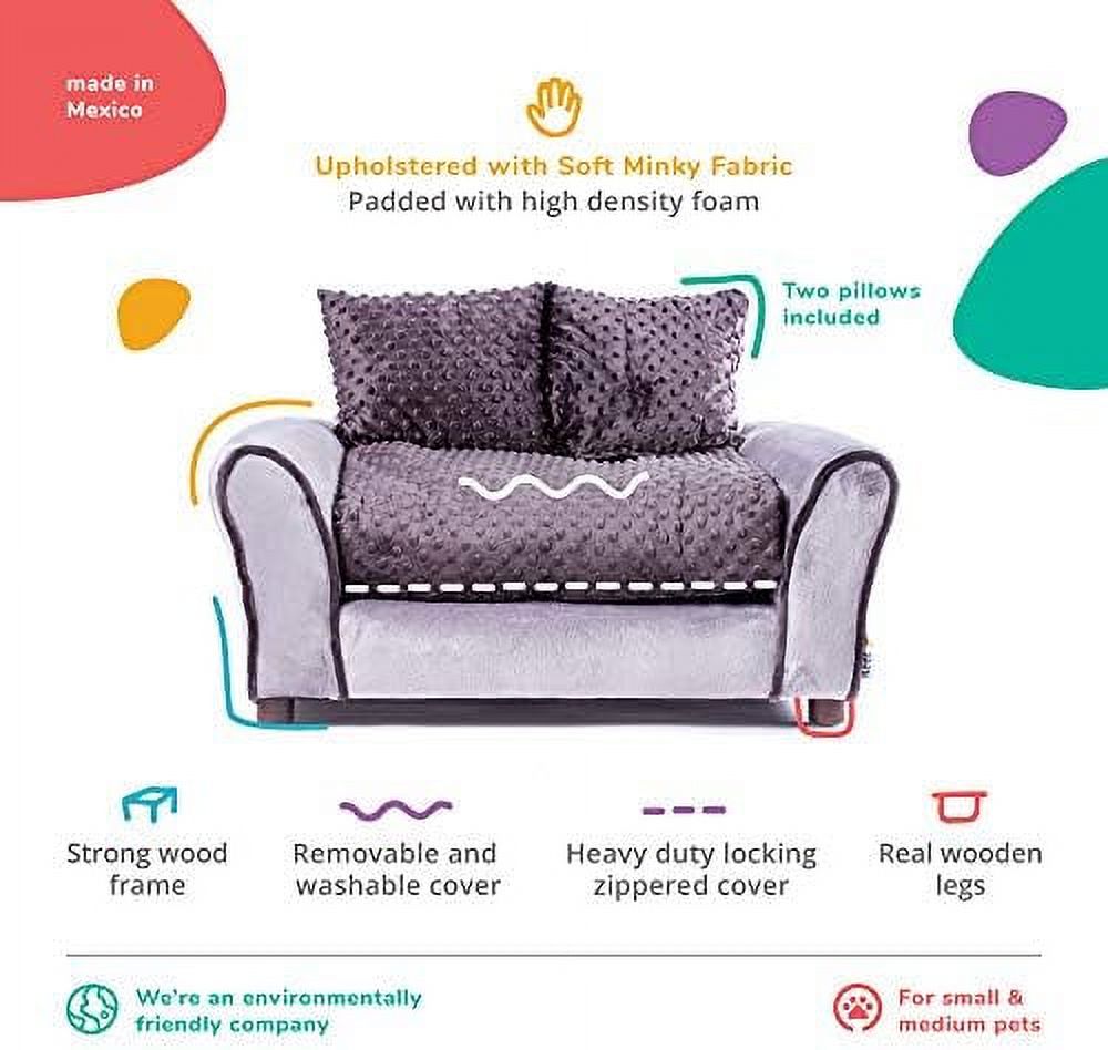 Charcoal Medium Pet Sofa Bed Q15513