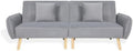 Beige Fabric 2 Seater Loveseat Sofa with Metal Frame T74106