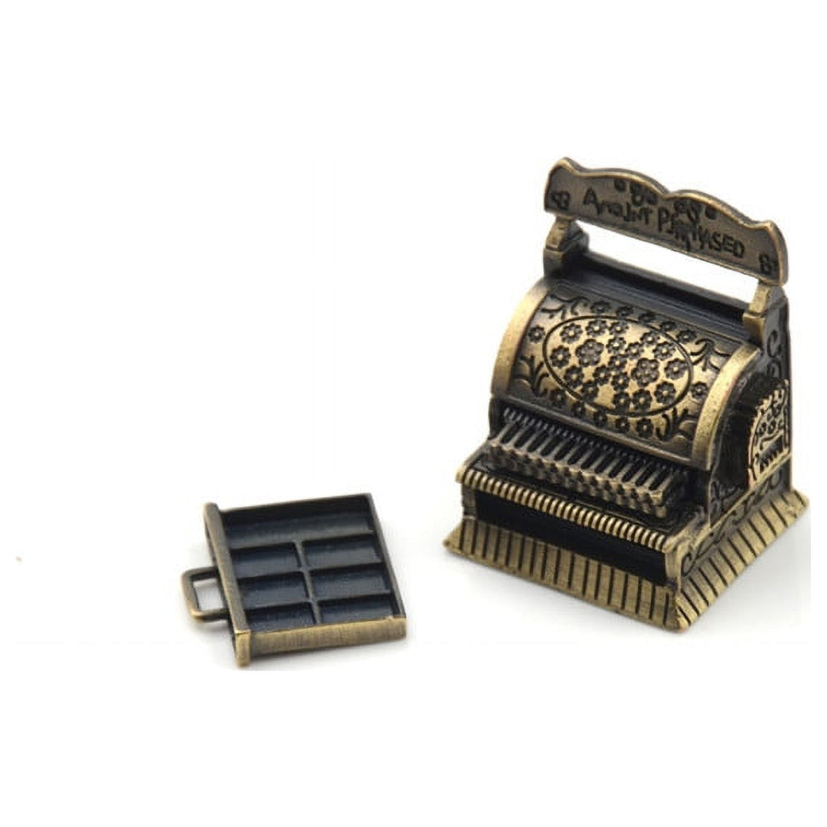Vintage Metal Cash Register Dollhouse Miniature Furniture F429478
