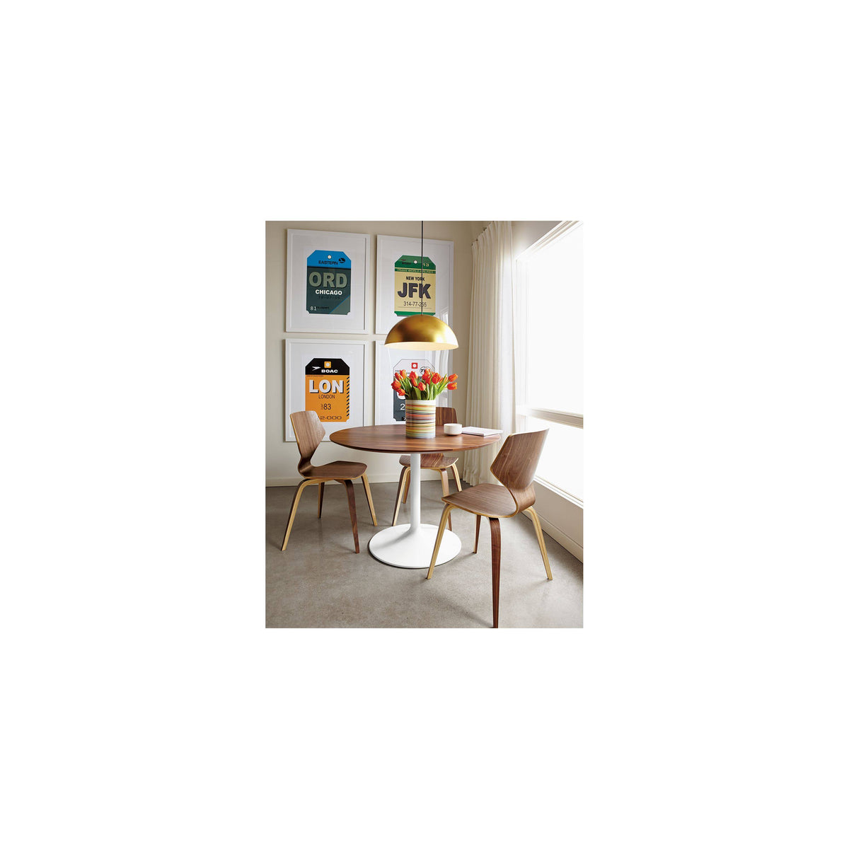 Indigo Pike Side Chair with Metal Base H5516