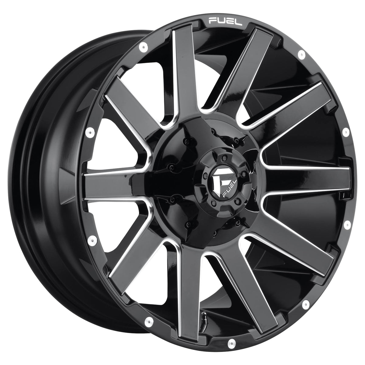 Gloss Black Milled 26x12 Fuel D615 Wheel C598