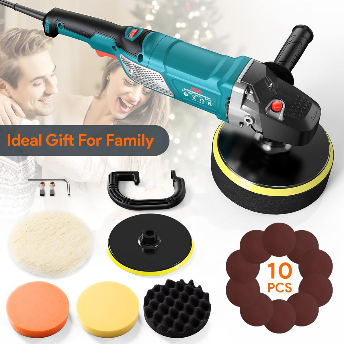 12 Amp 6-inch/7-inch Variable Speed Car Polisher, Pack of 2 V753