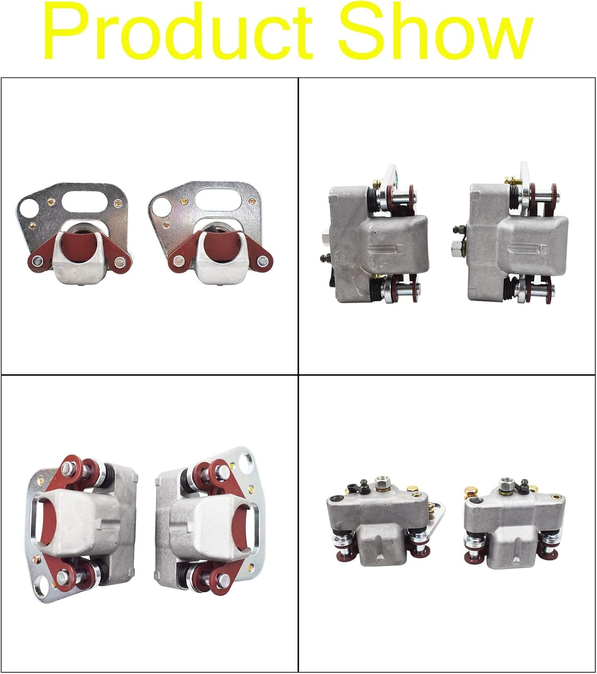 Front Brake Caliper Set with Pads Pack of 2 D7076
