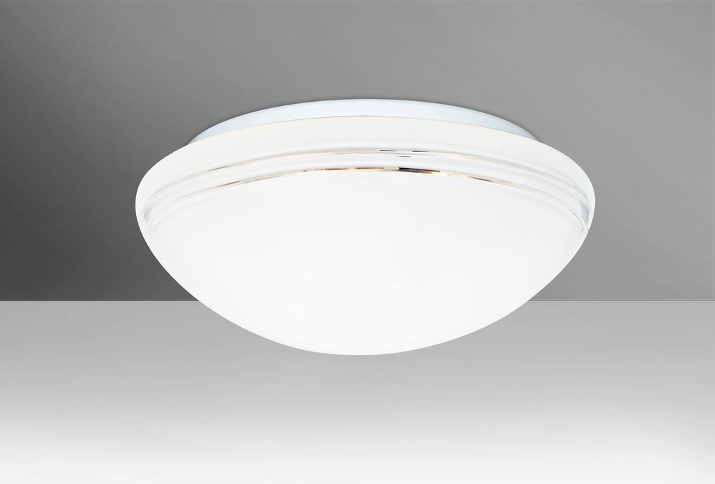 Opal/Cut Two Light Flush Mount U6173