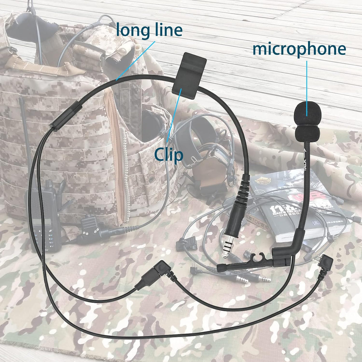 2 Pack PTT Boom Microphone for Headsets M29894
