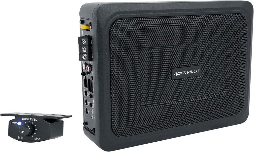 8 Slim Under-Seat Powered Car Audio Subwoofer O6771