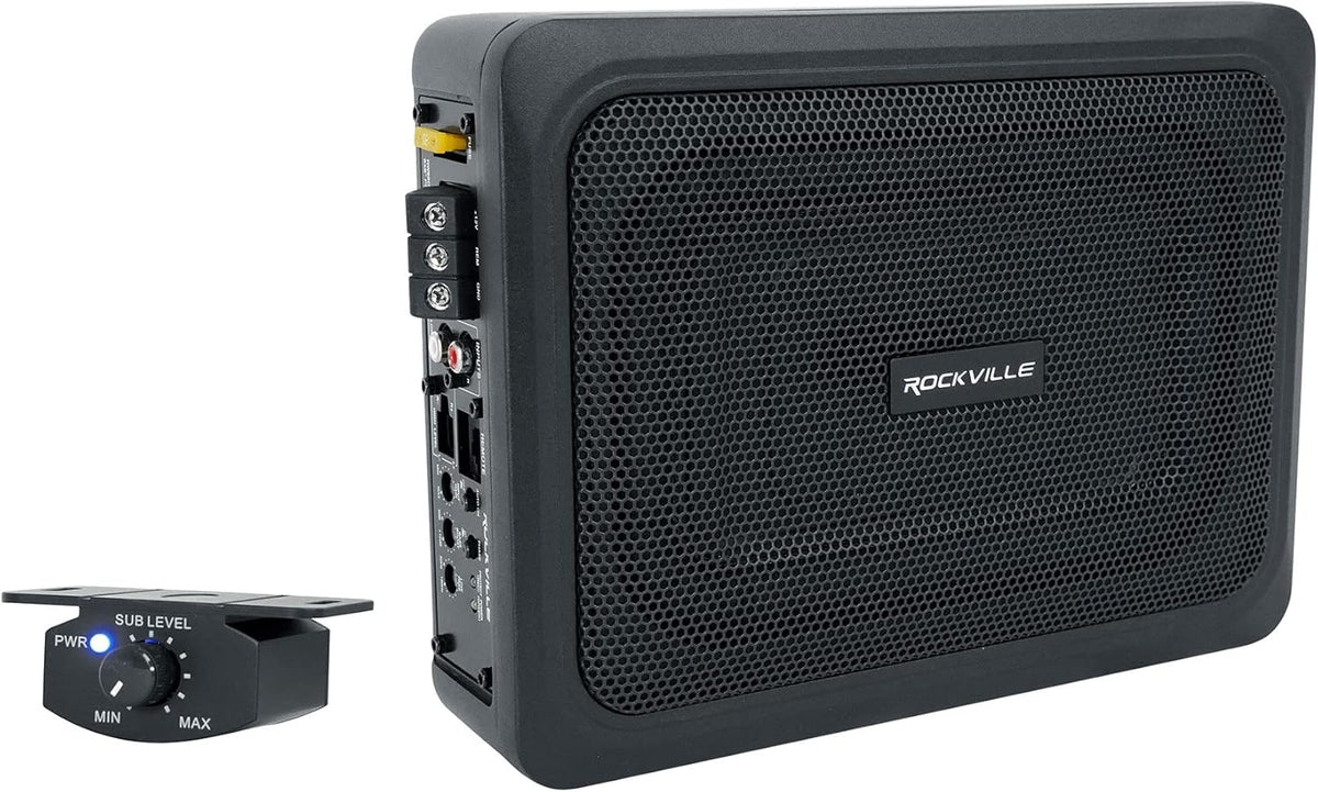 8 Slim Under-Seat Powered Car Audio Subwoofer O6771