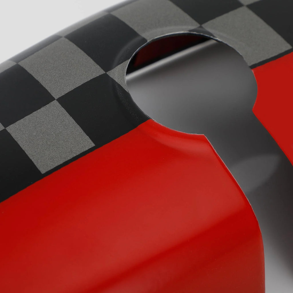 Black/Grey Checkered Rear View Mirror Cover F40867