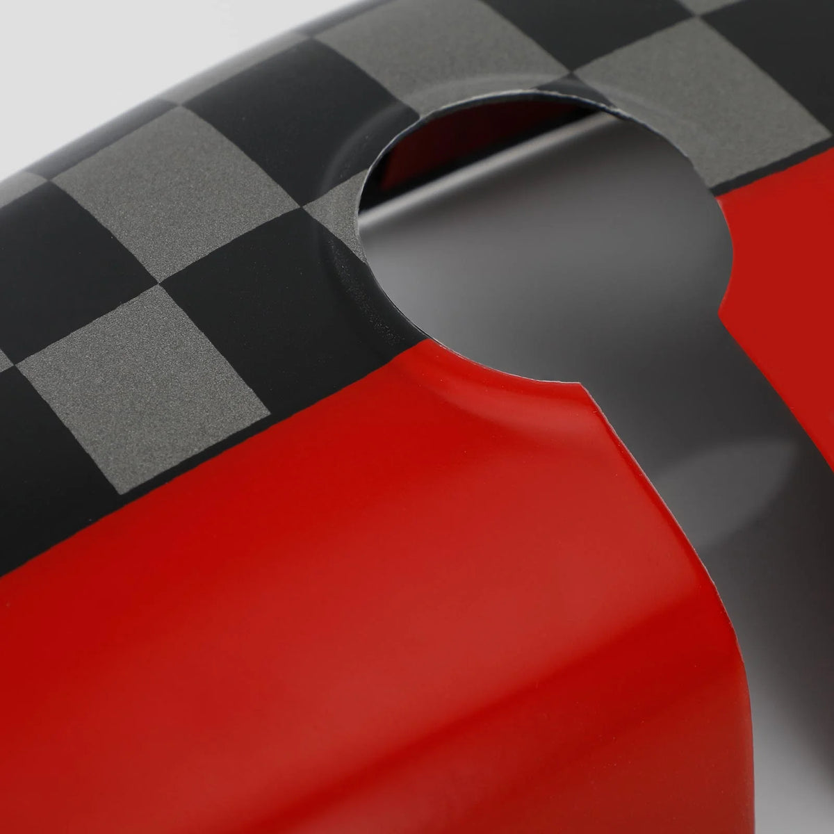 Black/Grey Checkered Rear View Mirror Cover F40867