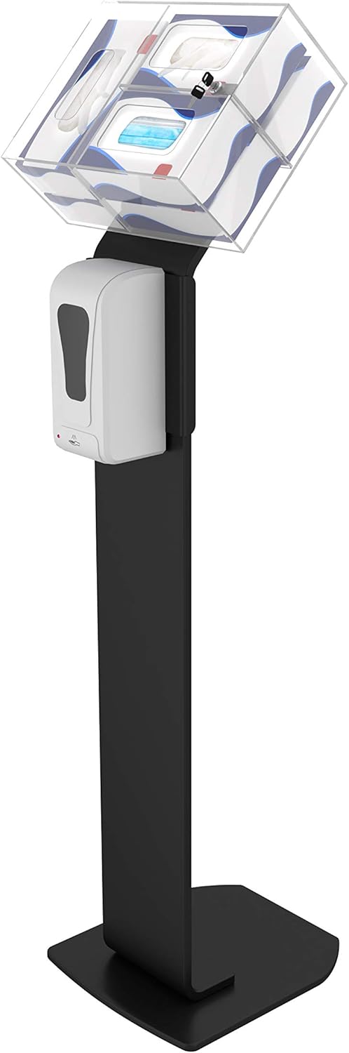 Heavy-Duty Acrylic Hand Sanitizing Station with Contactless Dispenser N943