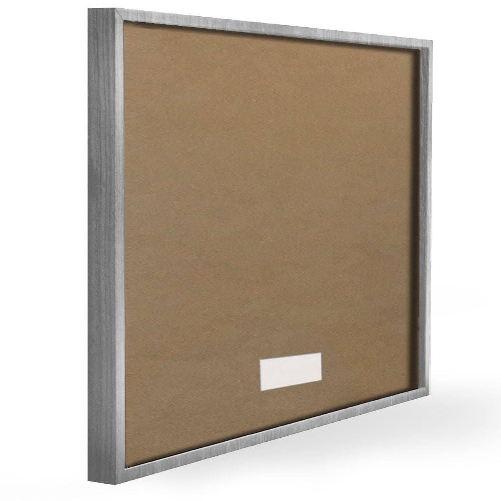 Minimal Blue Botanical Study Framed Floral Wood Print in Brown H8647