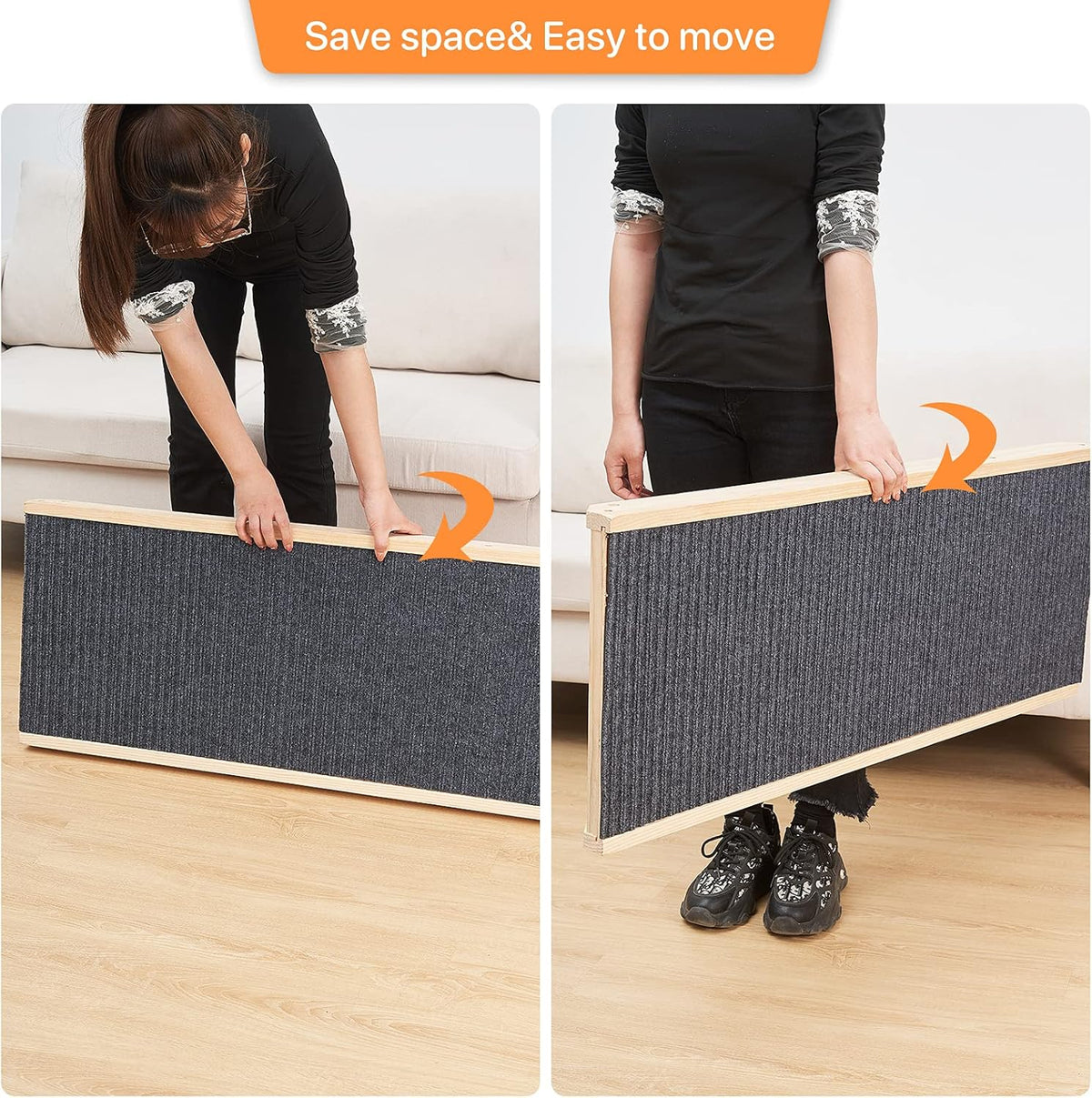 Wooden Adjustable Pet Ramp with Non-Slip Traction Pad, 40 Long B5960