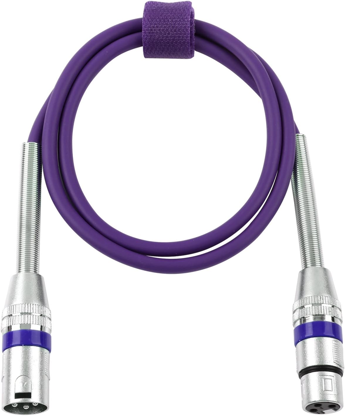 6 Pack Multi-Color 3.3 feet XLR Male to Female Microphone Cable H53884
