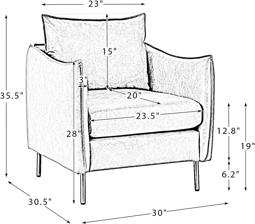 Brown Faux Leather Armchair with Moveable Cushion Y761370