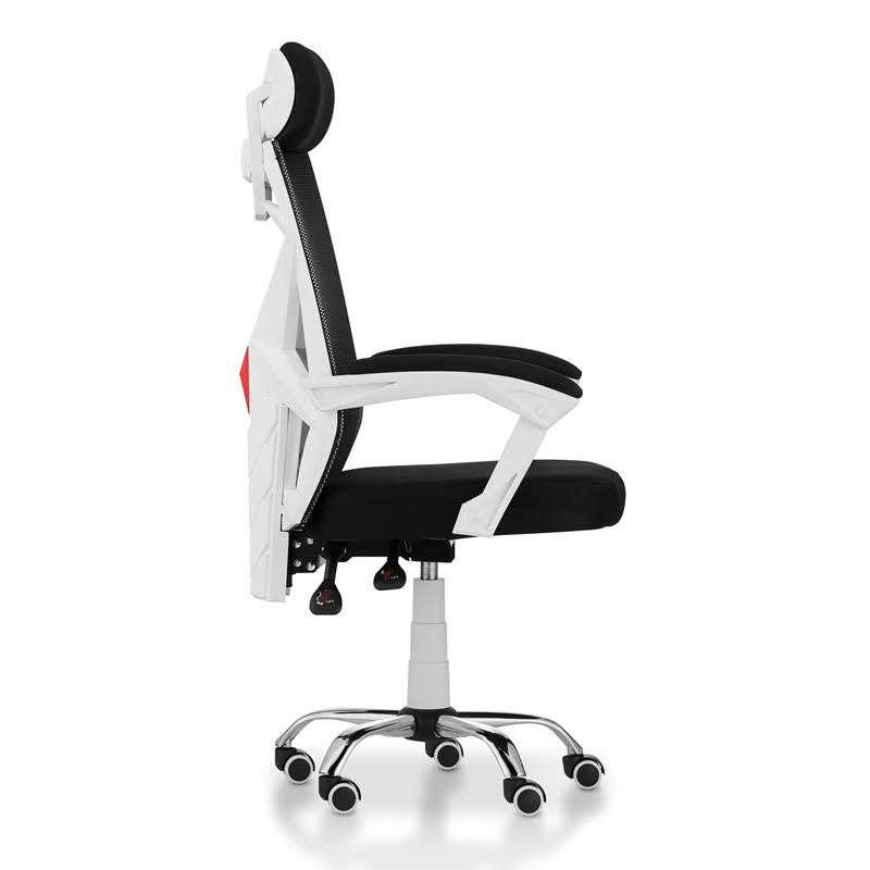 Black and White Ergonomic Metal Office Chair Y5028