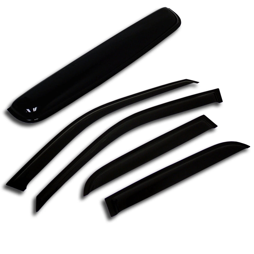 Outside Mount Window Visor Deflector and Sunroof 5 Pcs Set D608