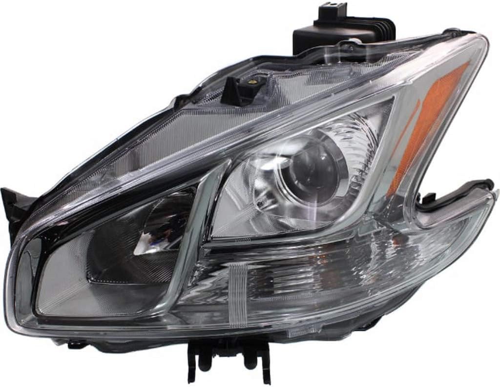 Headlight Assembly for Nissan Maxima 2009-2014 Passenger Side Halogen D4567