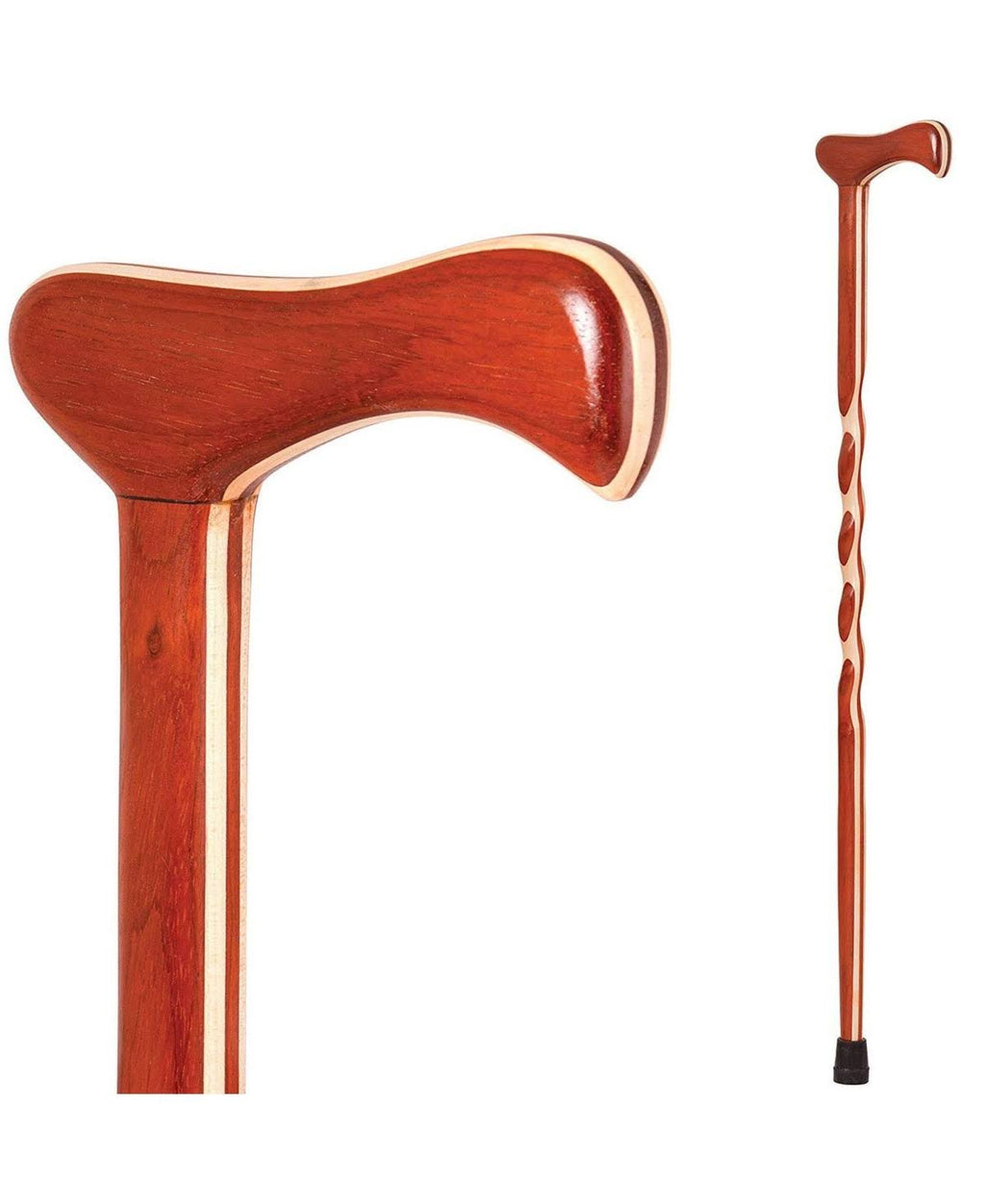Twisted Laminated Padauk Maple Walking Cane I796